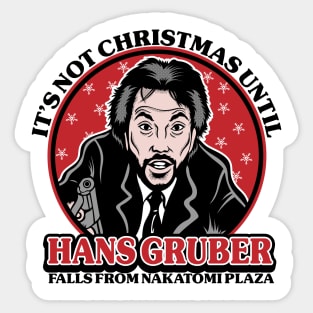 It's not xmas until Hans Gruber falls from Nakatomi Plaza Sticker